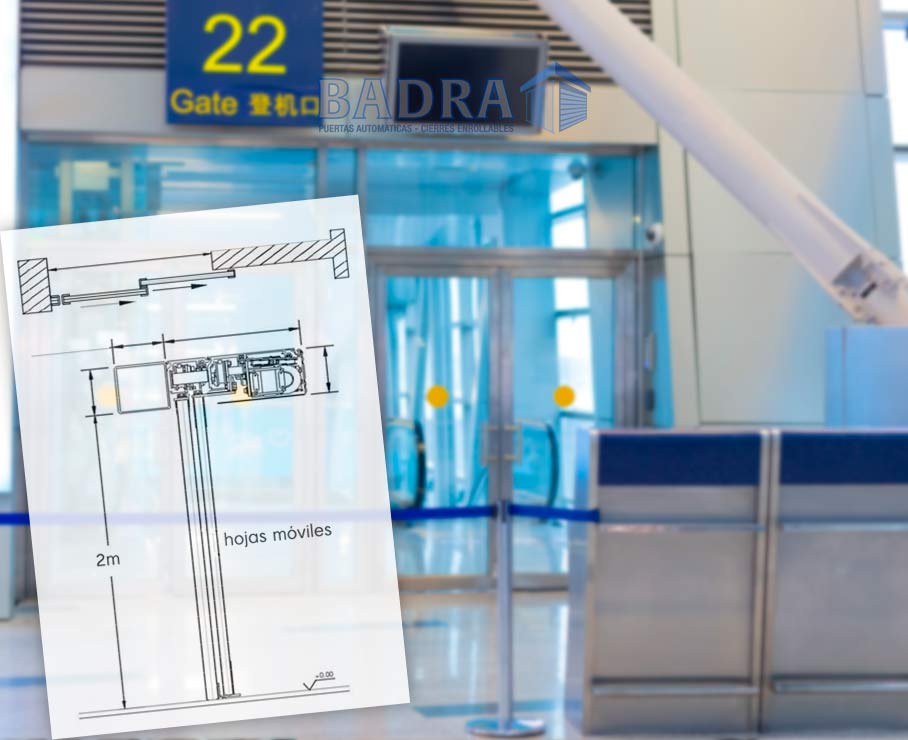 puertas automaticas de cristal para aeropuertos