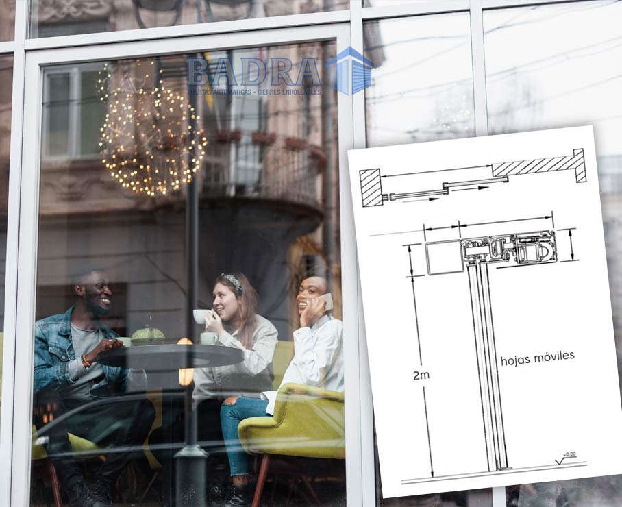 puertas automaticas de cristal para restaurantes